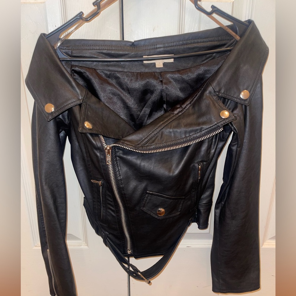Leather motor jacket